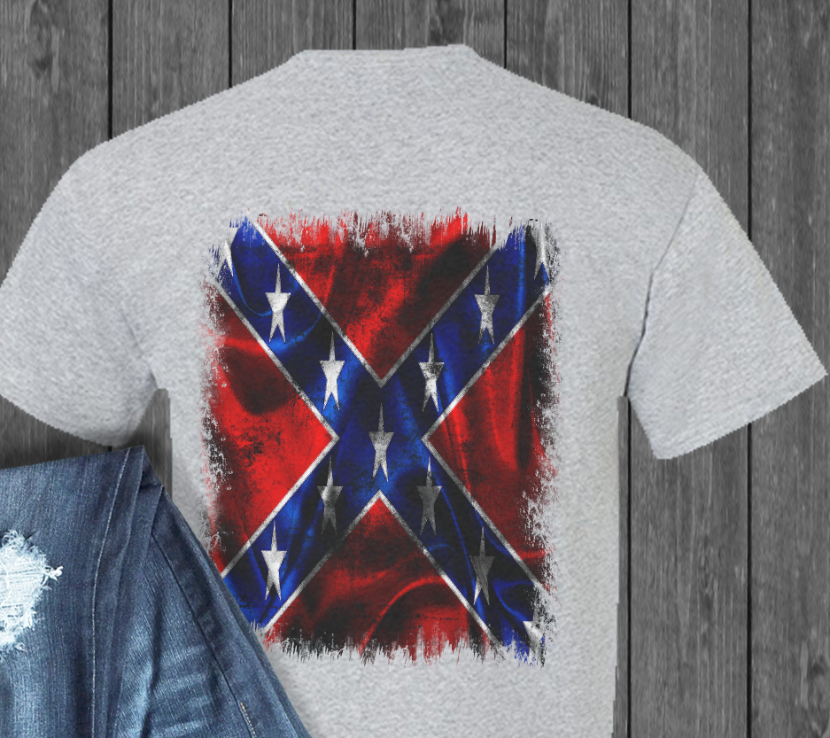 Distressed Confederate Flag Design