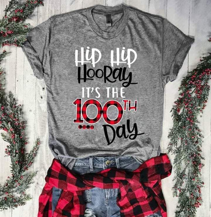 Hip Hip Hooray 100th Day Tee