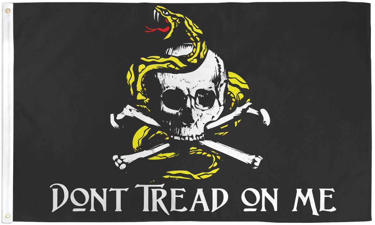 Don't Tread On Me Pirate Gadsden Flag