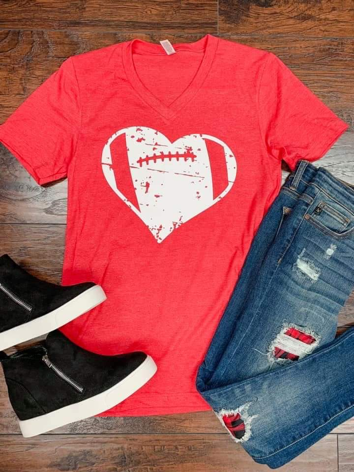 Football Heart Tee