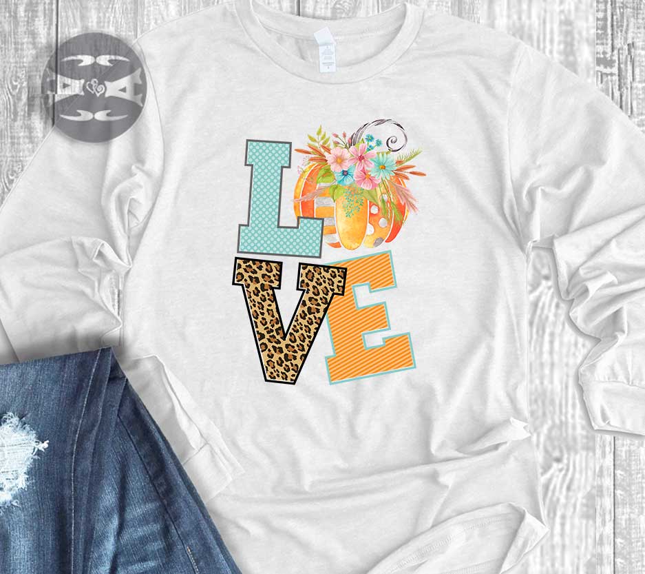 Pumpkin Love Leopard Fall Tee